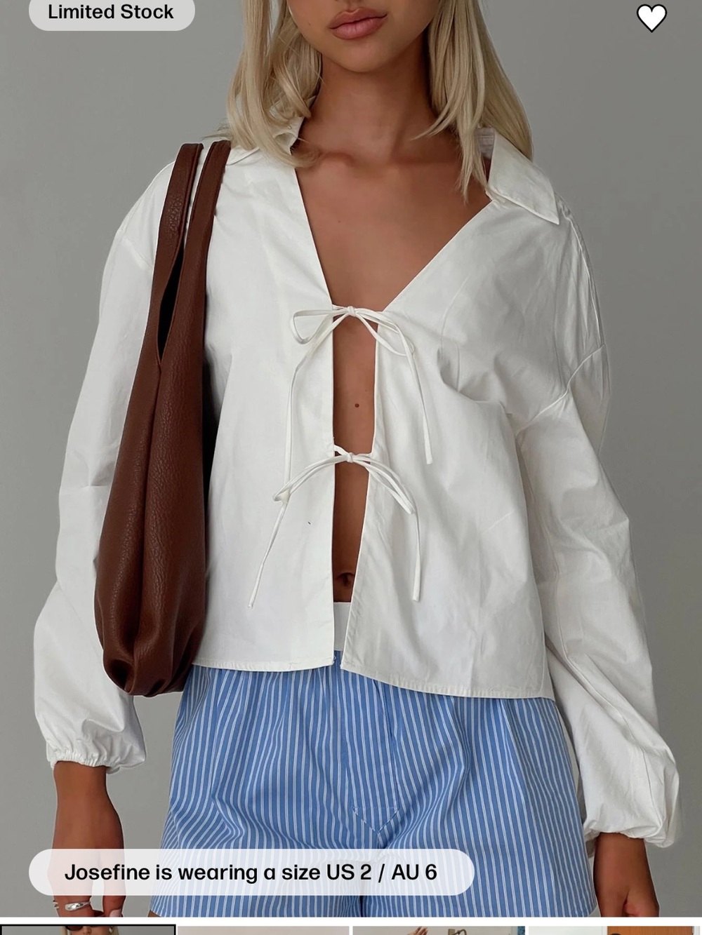 Princess Polly Rinon Long Sleeve Tie Top